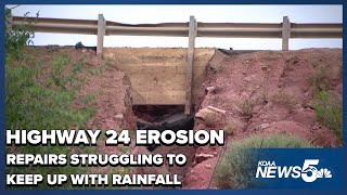 Highway 24 Erosion Worsens After Recent Rain - CDOT Repairs Struggling To Keep Up