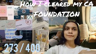 How I cleared my CA FOUNDATION !!! In 1st attempt 