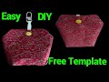 How To Make Mini Pouch/DIY Coin Purse/Easy Step By Step Sewing Tutorial/Free DIY Mini Pouch Template