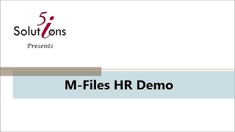 M-Files HR Demo