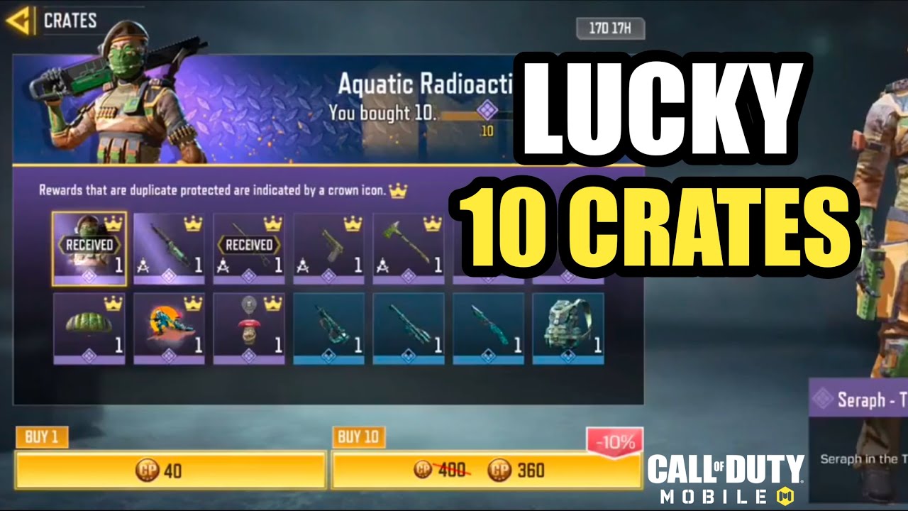 *NEW* Codm Aquatic Radioactivity 10 Crates | Seraph Terracota And Chopper Fire