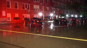 Sinkhole nearly swallows car in Brooklyn
