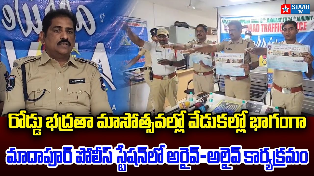 Arrive-Alive program at Madhapur Police Station as Part of The Road Safety Month celebrations