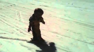 Charlie's first skiing in Tignes April 2011