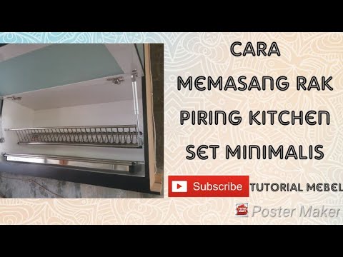 Cara memasang rak  piring kitchen  set  minimalis  YouTube