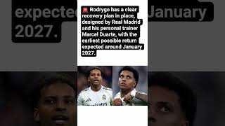 Rodrygo Recovery Plan Set as Return Timeline Revealed#shorts