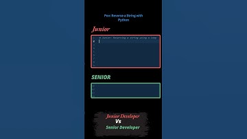 Junior vs Senior: Reverse a string with Python  #programming #python #coder  #codewithdeveloper