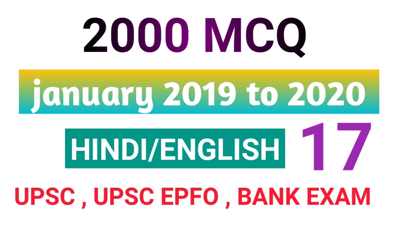 2000 Most Important Current Affair Questions For UPSC 2019 2020 Most