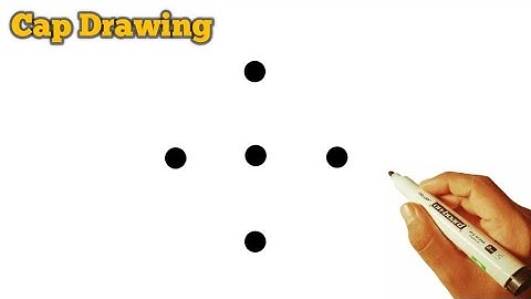 How to draw Cap 🧢 from 5 dots | Easy cap drawing for beginners | Dots drawing