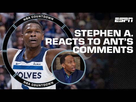 ‘JUST EMBRACE IT’ 🔊 Stephen A. reacts to Anthony Edwards shunning MJ comps | NBA Countdown