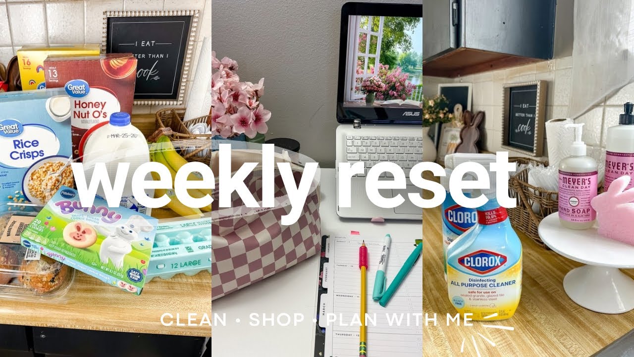 resetting for a new week ☁️ (clean, shop, & plan with me)