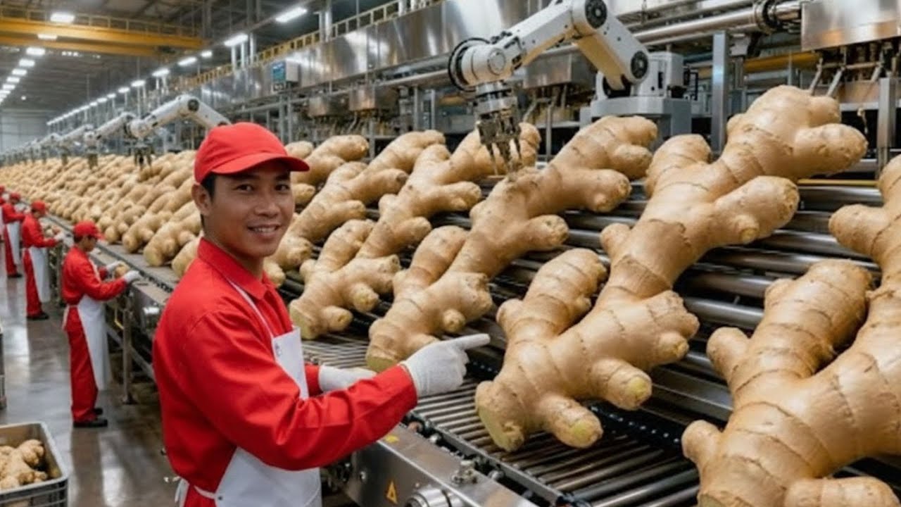 Inside a modern ginger factory from raw ginger to organic ginger oil complete process