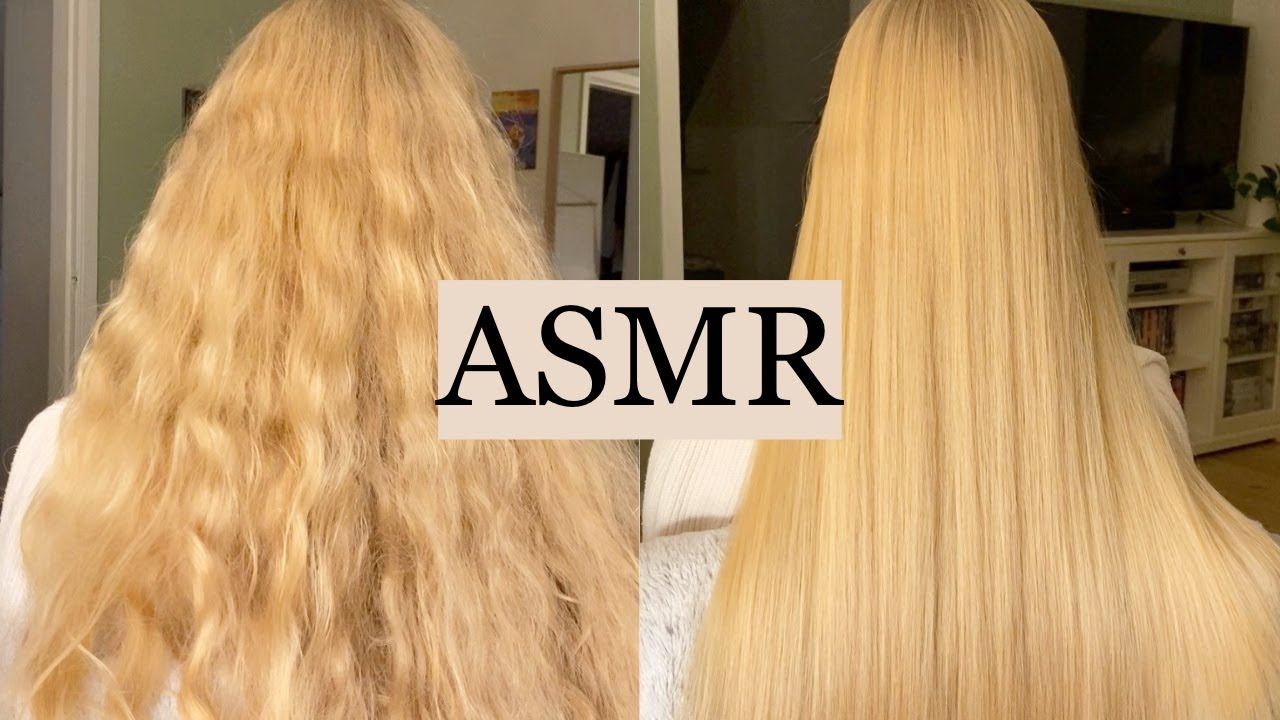 ASMR | CURLY TO 100% STRAIGHT ✨ Relaxing hair play, brushing, spraying, straightening, no talking