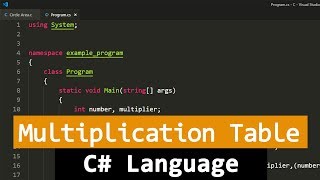 C# Program to Print Multiplication Table for a Number screenshot 3