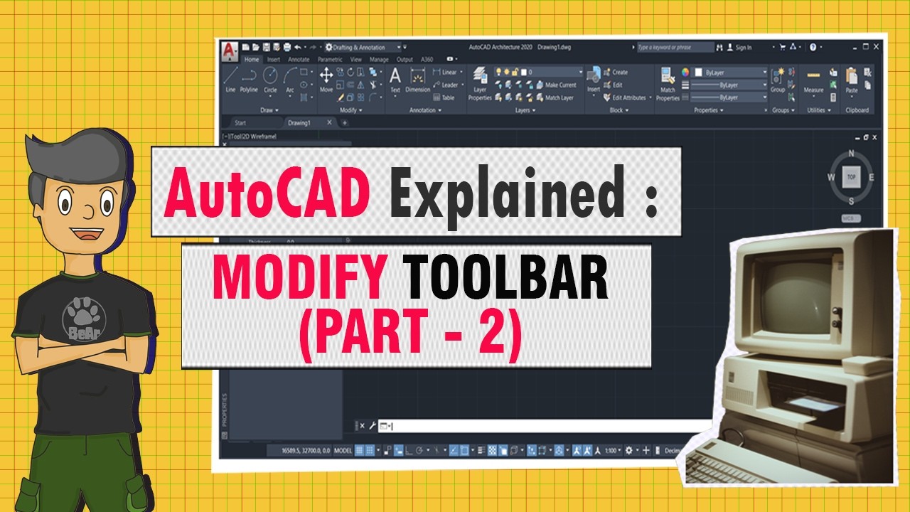 AutoCAD Explained: Modify Toolbar | Part - 2 - YouTube