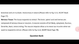 Class 9 Biology Chapter- 2 Tissue 📝notes