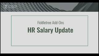 HR Salary Updates Add-On