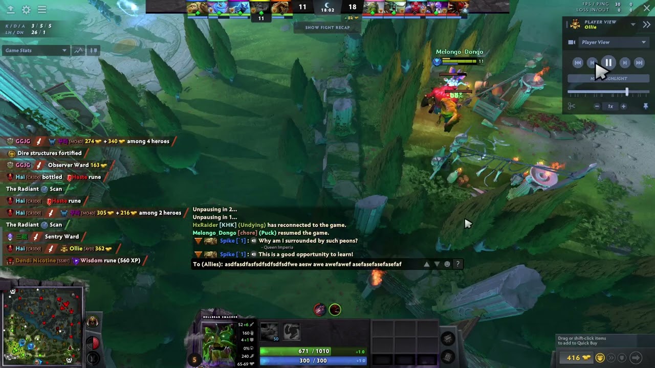 Dota 2 Replay Pause Error