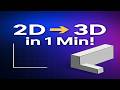 Autodesk Revit Tutorial | 2D Line to 3D Model in 1 Minute | Sohel CAD & VFX Studio