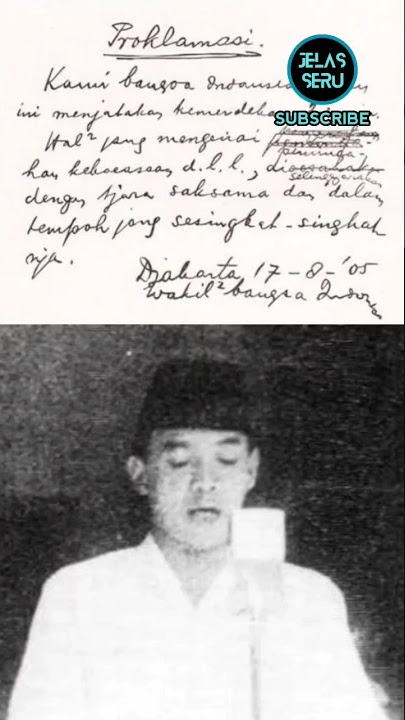 Pembacaan Teks Proklamasi Asli Suara Ir Soekarno #shorts