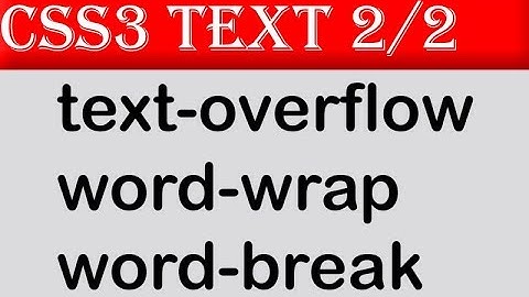 css3 tutorial - css3 Text Effects part 2