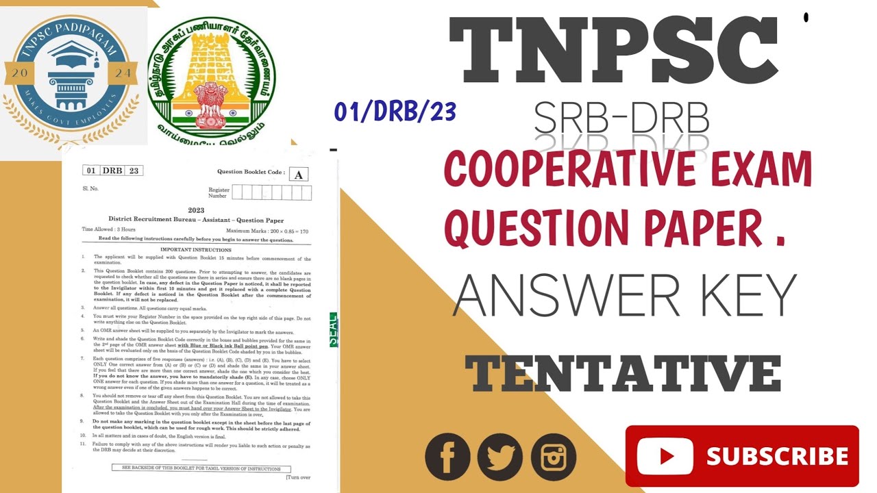 Drb Question Pattern SRB-DRB Cooperative exam question paper 01/DRB/23 Previous year ...