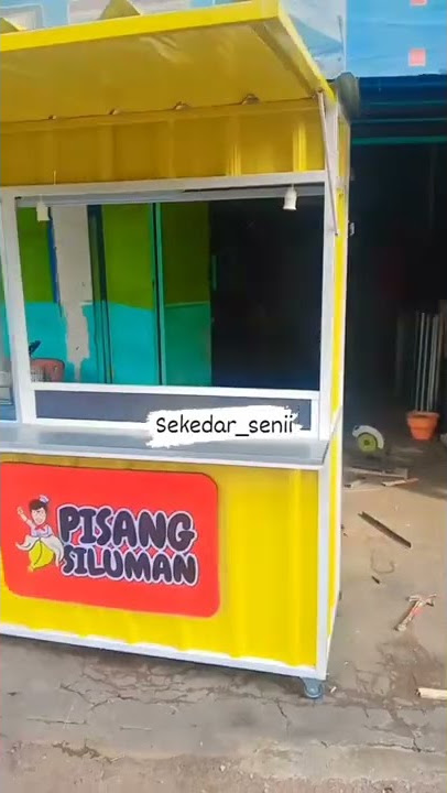 Gerobak / mini container gorengan 2022 kekinian simpel minimalis cocok buat pemula usaha kecil'an