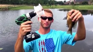 Приколы на рыбалке! Ловля шуруповертом! Приколы на рыбалке! Ловля шуруповертом!