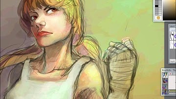 painting timelapse in opencanvas