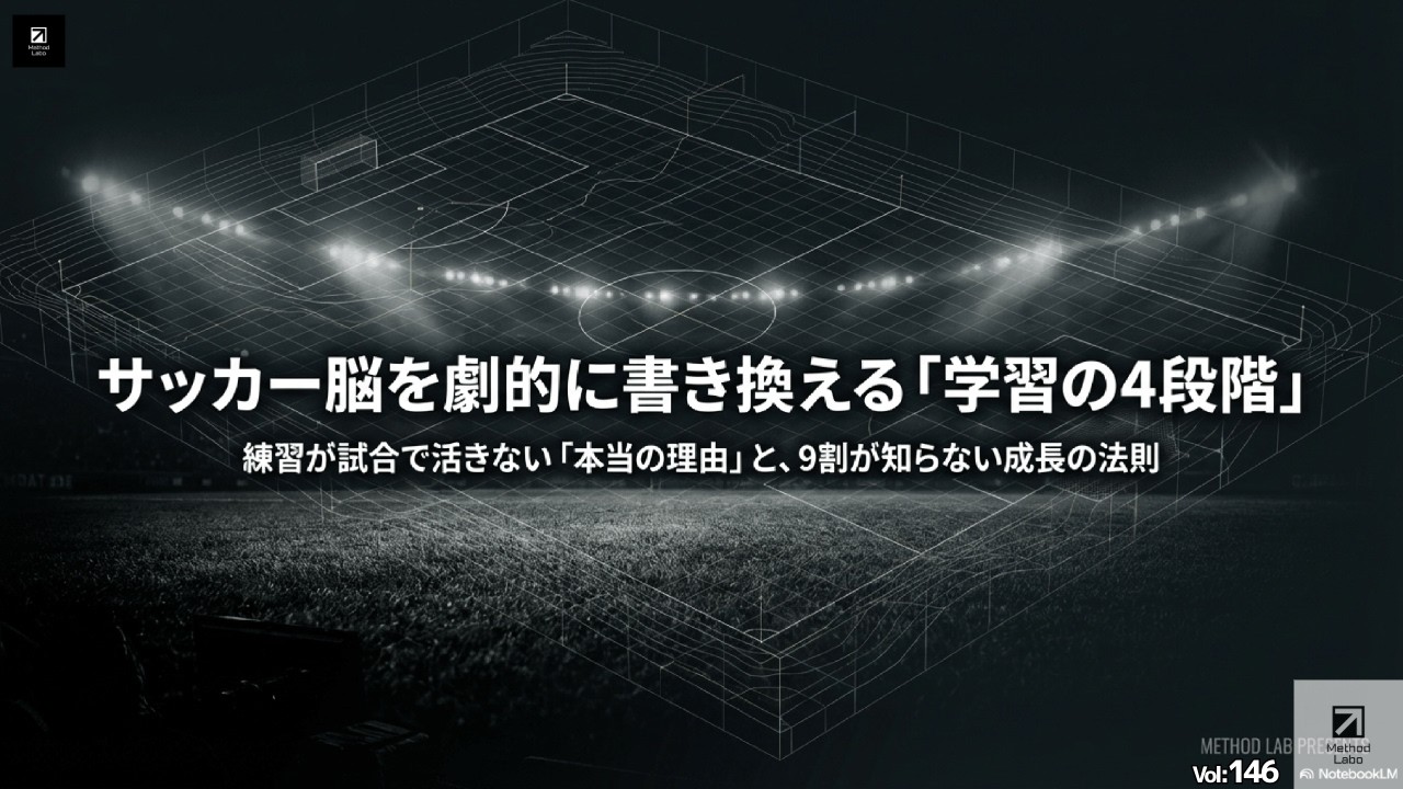 『9割が知らない成長の法則』サッカー脳を劇的に書き換える「学習の4段階」【聞き流すだけでサッカーIQが高まる】