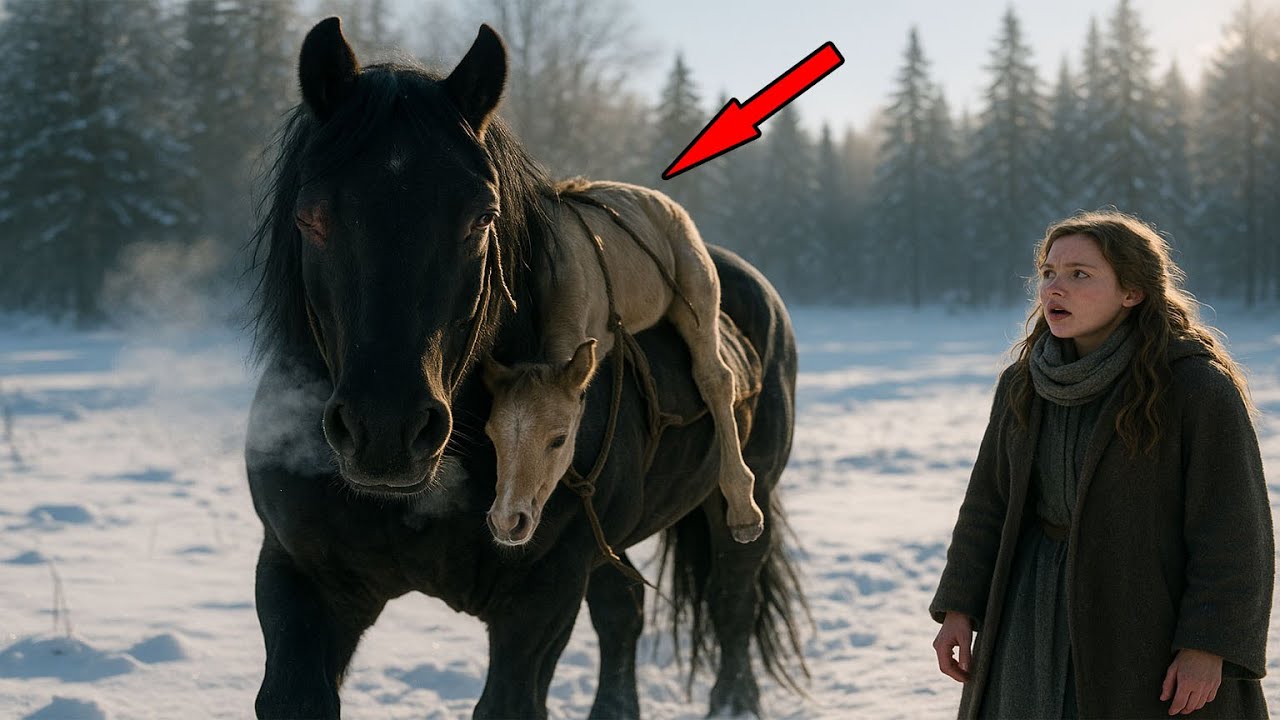 Female Veteran Saw A Giant Horse Carrying A Dying Foal — What She Did Next Changed Her Life Forever