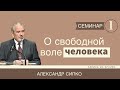 1. О свободной воле человека - Александр Сипко (Семинар 1 из 3)