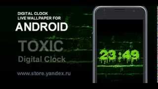 TOXIC DIGITAL CLOCK - LIVE WALLPAPER FOR OS ANDROID screenshot 2