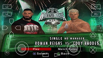 WWE 2K24 PS2 New Game For Aether SX2 PS2 Emulator On Android | Roman Reigns Vs. Cody Rhodes|Gameplay