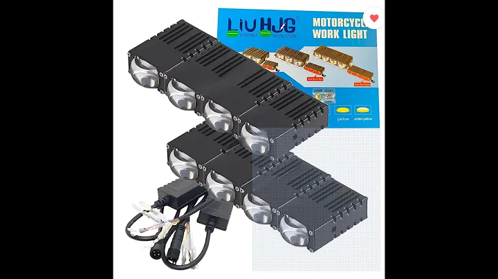 LIU HJG 4 LED Yellow/White Waymaker Fog Light With Red Devil Eye Fog