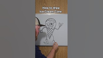 how to draw an ice cream cone