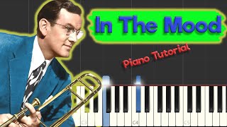 Glenn Miller - In The Mood - Jazz Piano Tutorial Solo Piano