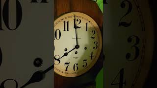 Winding the 1990 Harris &amp; Mallow Westminster chime wall clock