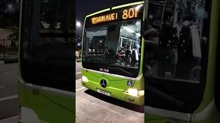Loud rad! 2008 Mercedes-Benz Euro 5 batch 1 OC500LE on svc 801 departing bus stop [SMB46D] shiny!