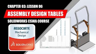 Assembly Design Tables | SOLIDWORKS BEGINNER | Chapter 03: Lesson 06 | CSWA COURSE Profile