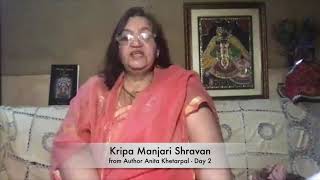 Kripa Manjari Narration in Detail by Author Anita Khetarpal Day 2