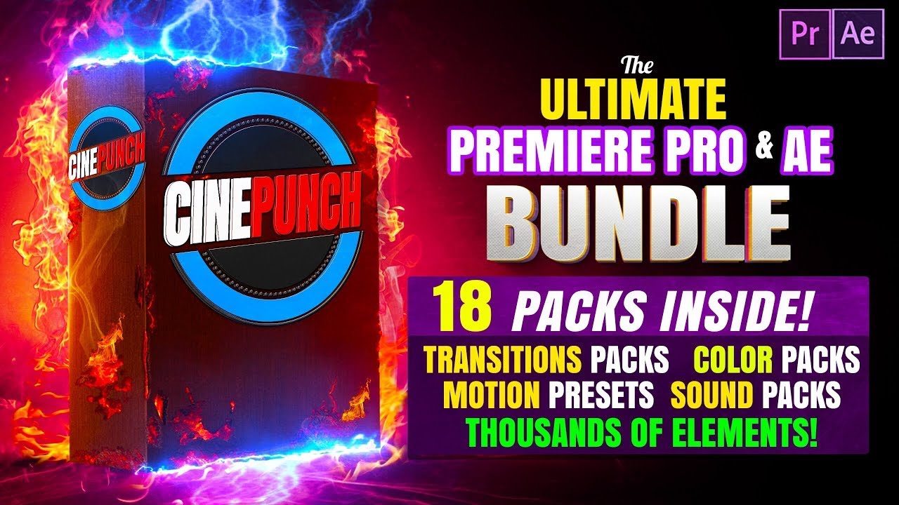 9999+ Elements Pack - Transitions I Color LUTs I SoundFX