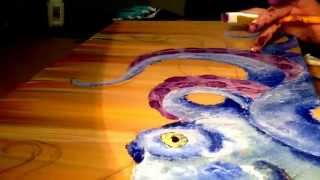 octopus acrylic painting