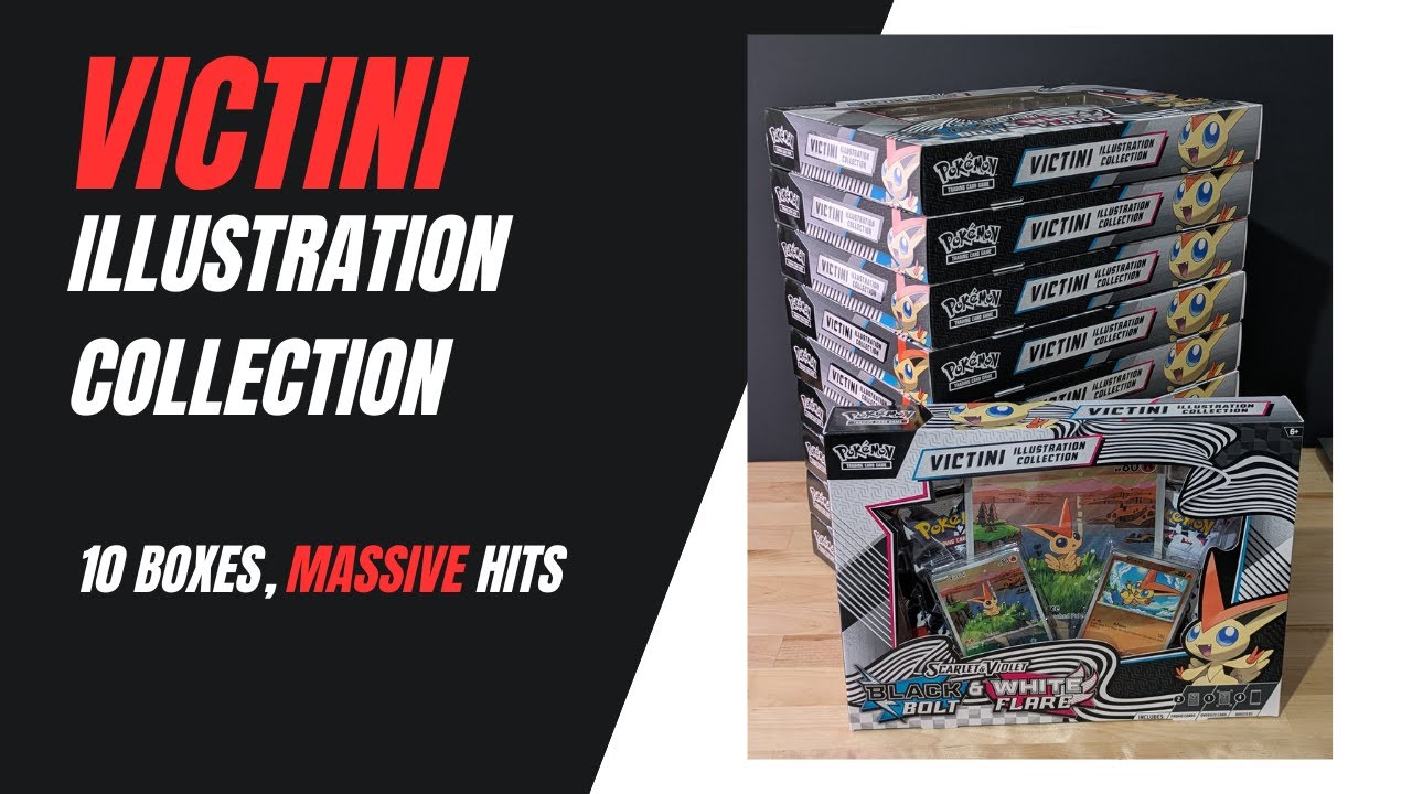 Opening 10 Victini Illustration Boxes!  Insane Pulls