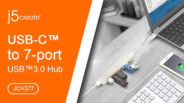 j5create® USB Type-C™ 7-port USB™ 3.0 HUB JCH377
