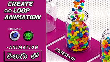 Cinema4D Looping Animation series ▶ Telugu || Animation in Looping Animation in Cinema4D తెలుగు