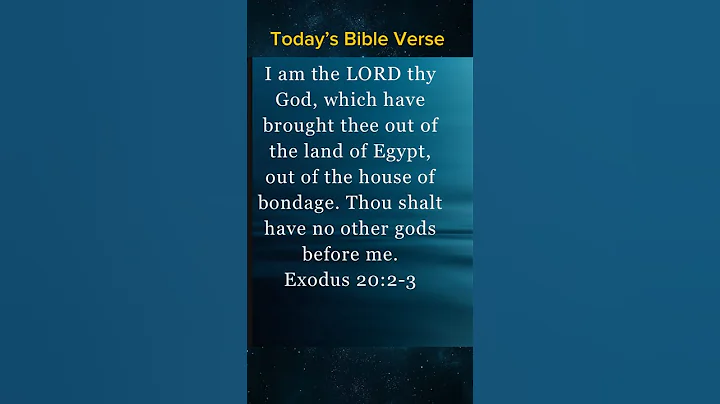 Thou Shall Have No Other God before me Exodus 20:2-3 #god #prayer #bible