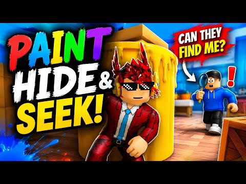 Roblox paint hide and seek!🎨    #roblox #chameleon #viral #gaming #hideandseekextreme #bigyoutuber 