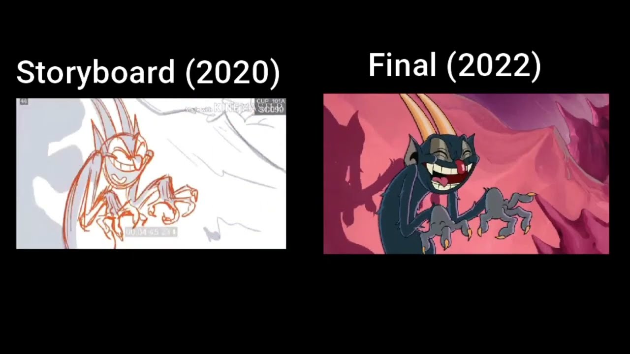 Let's Compare: The Cuphead Show! Devil's song StoryBoard VS Final