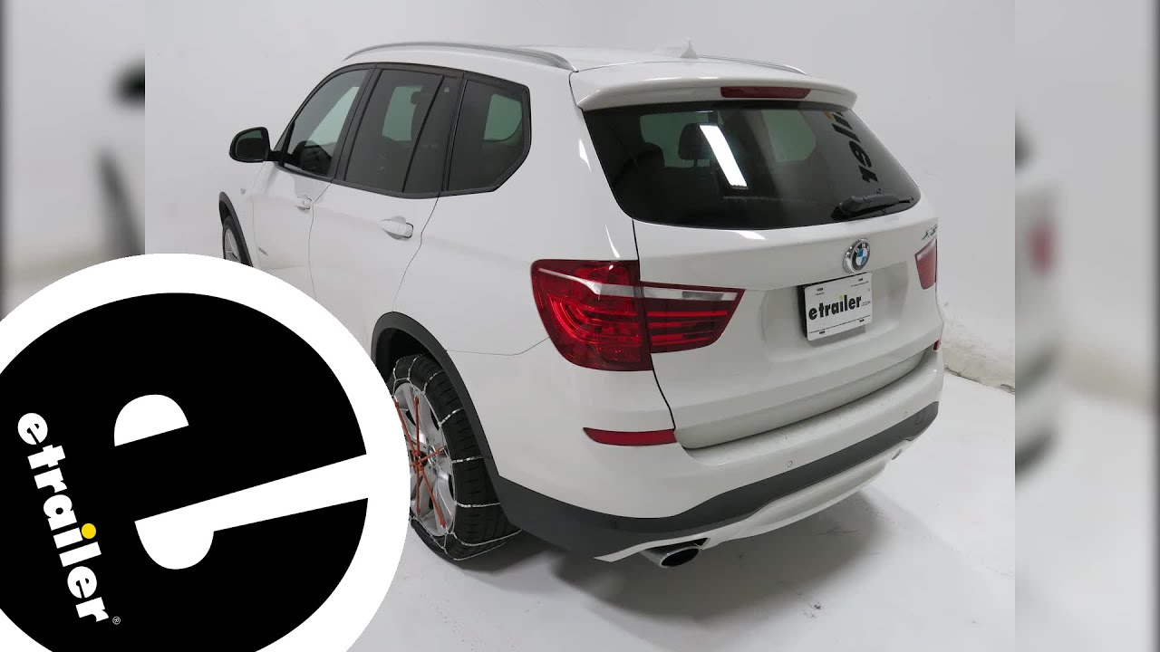 etrailer | Glacier Cable Snow Tire Chains Review - 2014 BMW X3 - YouTube